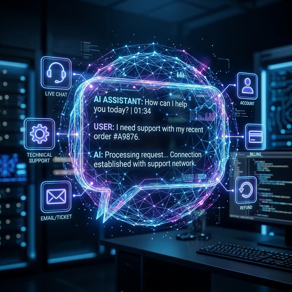 AI Assistants and Chatbots conversational interface supporting automated customer service interactions